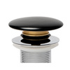 Alfi Brand ALFI brand AB8055-BM Black Matte Ceramic Mushroom Top Pop Up Drain for Sinks without Overflow AB8055-BM